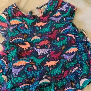 Dinosaur shirt with ruffles